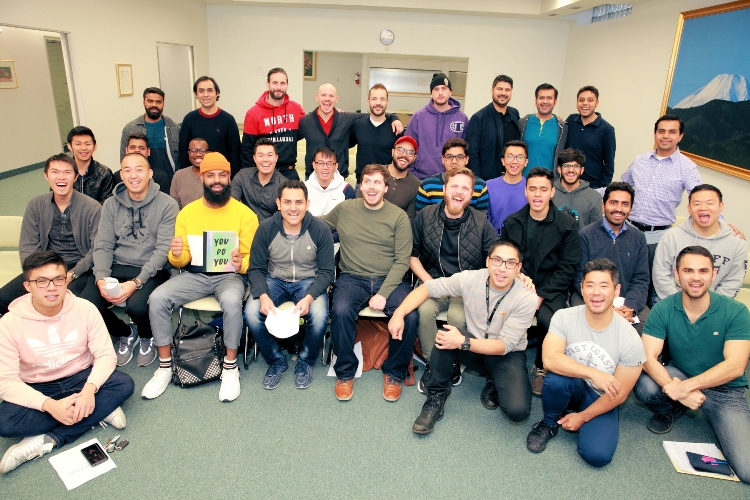 Participants at the young men’s conference in Toronto
